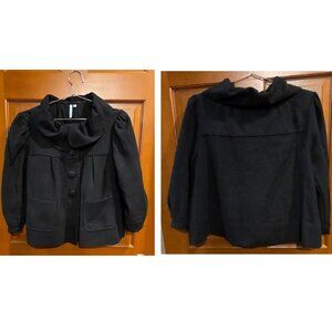 VINTAGE 100% COTTON Aquarius BRAND Jacket BLACK SIZE S